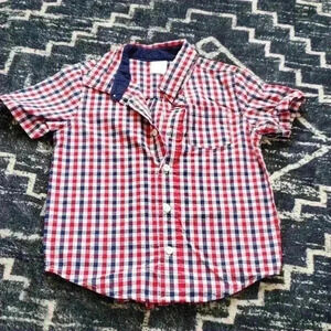 Boys Patriotic Short Sleeve Button Down 5T C2‎